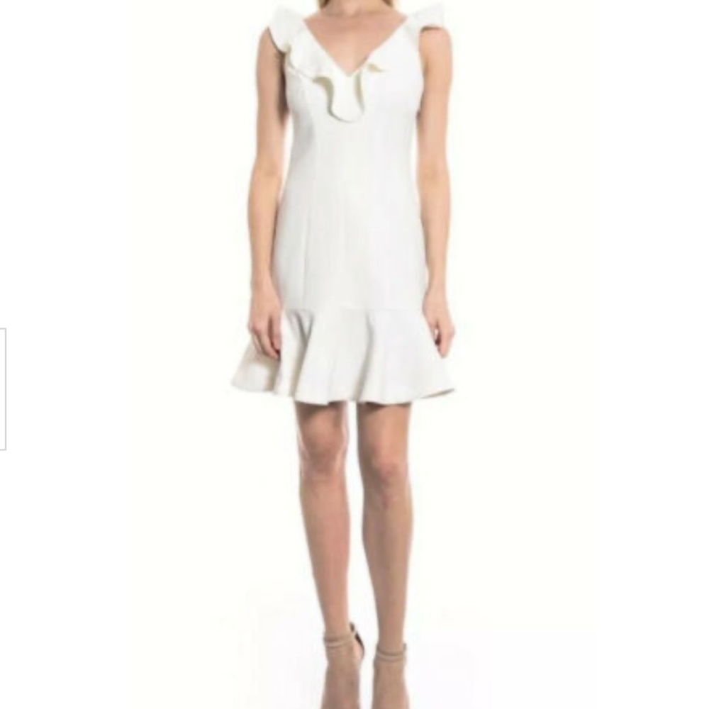 NWOT Likely Harlow Ruffle V-Neck Mini A-line Dress